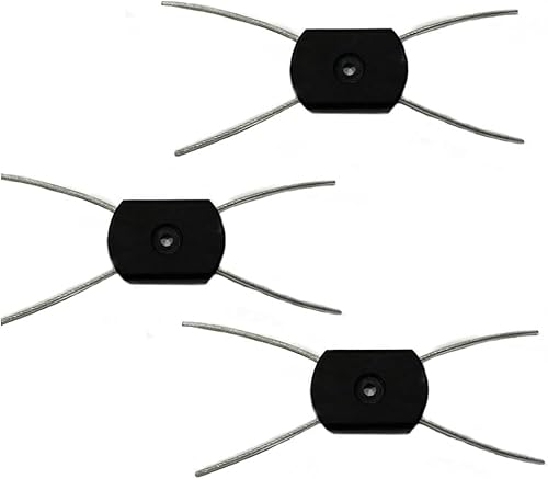 Ersatzkopf für Rasentrimmer, Ersatzkopf, elektrischer Unkrautfresser, Stahldraht, Trimmerspule, Drahtseil-Unkrautkopf-Ersatz, Rasentrimmer-Teile und Zubehör, Schwarz, 3 Stück von Yjemle