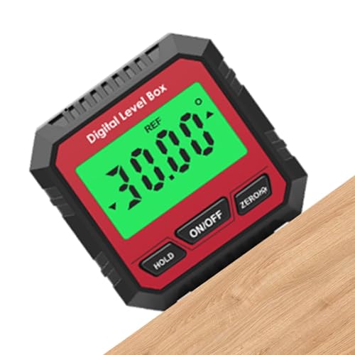 Digitaler LCD Winkelmesser Neigungsmesser, Winkelfinder Digital Magnetic Angle Gage Level Wasserdicht Level Box 4-Seitiges Magnetisch Nivellierbox von Yjkedfh