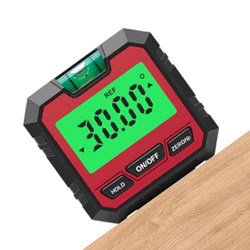 Digitaler LCD Winkelmesser Neigungsmesser, Winkelfinder Digital Magnetic Angle Gage Level Wasserdicht Level Box 4-Seitiges Magnetisch Nivellierbox von Yjkedfh