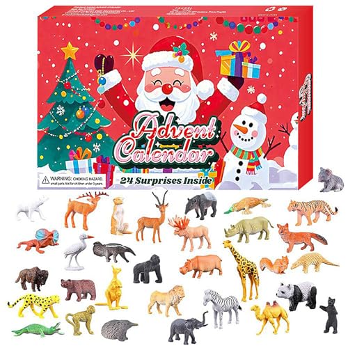 Tier-Adventskalender 2025 Für Kinder Mit 32 Realistischen Tierfiguren Für Den Weihnachts-Countdown-Kalender, Weihnachtsstrümpfe, 24 Tage, Für Jungens Und Mädchen, Kleinkinder Tier-Adventskalender 2025 Für Kinder Mit 32 Realistischen Tierfiguren Für Den Weihnachts-Countdown-Kalender, Weihnachtsstrümpfe, 24 Tage, Für Jungens Und Mädchen, Kleinkinder von Yjkedfh