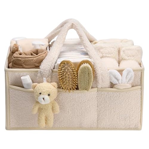 Yjkedfh Baby Wickeltasche Organizer, Baby-Storage-Tasche Mit Abnehmbaren Trennwänden, Multifunktional Tragbar Wickel Organizer Mit Bär, Für Feuchttücher Und Babysachen 38x25.4x17.8cm Yjkedfh Baby Wickeltasche Organizer, Baby-Storage-Tasche Mit Abnehmbaren Trennwänden, Multifunktional Tragbar Wickel Organizer Mit Bär, Für Feuchttücher Und Babysachen 38x25.4x17.8cm von Yjkedfh