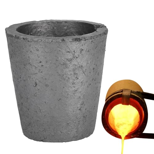 Yjkedfh Graphit-Tiegel | Metallguss,Formwerkzeuge Raffination Hitzebeständig Für Garage Werkstatt Schmiede von Yjkedfh