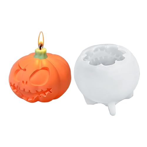 Yjkedfh Halloween Kerzenformen | Silikone Seifenform - Einfache Entnahme Für Epoxy Harz Gips Dekoration Halloween Bastelprojekte von Yjkedfh