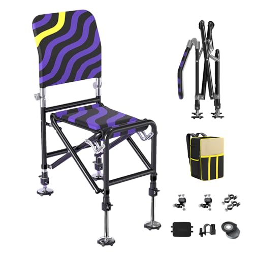 Yjkedfh Klappbare Outdoor-Angelsessel - Höhenverstellbarer Outdoor-Klapphocker | Ergonomischer Stabiler Angelsitz Für Camping Wanderung Und Angeln Yjkedfh Klappbare Outdoor-Angelsessel - Höhenverstellbarer Outdoor-Klapphocker | Ergonomischer Stabiler Angelsitz Für Camping Wanderung Und Angeln von Yjkedfh