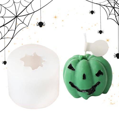 Yjkedfh Kürbisformen Für Kerzen Aus Silikon | Halloween Kürbis Kerzenherstellung Formen,Bastelbedarf Halloween Dekorationen für Seife Gips Kunstprojekte Herbst Erntedankfest Heimdekoration Party von Yjkedfh