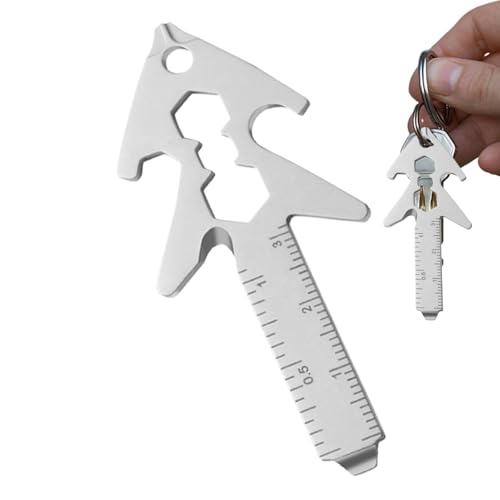 Yjkedfh Outdoor Multifunktionswerkzeug | 8-in-1 mit Schraubendreher, Lineal und Schraubenschlüssel,Griffbereite Hilfe Tragbares Robustes Utensil Für Damen Herren Eltern von Yjkedfh
