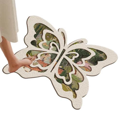 Yjkedfh Saugfähige Bade Matte - rutschfeste Retro-Duschmatte Mit Tierdesign | Schnelltrocknende Badewannenauflage Für Kinder, Senioren, Haustiere & Wohnung Bad Hotel Spa von Yjkedfh