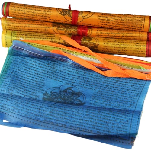 Yjkedfh Tibetische Gebetsfahnen - 20 Stück Buddhistische Zen Flaggenbanner - 25x15 Cm Friedliche Dekoration Tibetische Gebetsflaggen Für Wand Hof Außenbereich Innenbereich Spirituelle Atmosphäre Yjkedfh Tibetische Gebetsfahnen - 20 Stück Buddhistische Zen Flaggenbanner - 25x15 Cm Friedliche Dekoration Tibetische Gebetsflaggen Für Wand Hof Außenbereich Innenbereich Spirituelle Atmosphäre von Yjkedfh