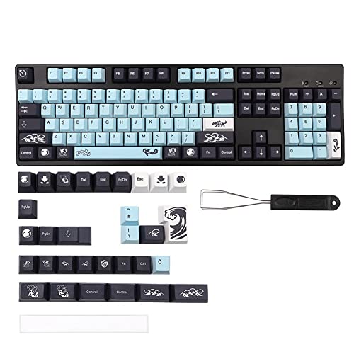 Yklhsocneg 136 Mizu Keycap Cherry Profile PBT Sub-Tastenkappen für Dz60/GK61/68/71/84/87/96/980/108 mechanische Tastatur, Englisch von Yklhsocneg