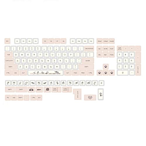 Yklhsocneg 136 XDA Profile Keycaps PBT SUB Cute Theme Pink Keycap for Cherry Mx Switch GMMK Pro Mechanical Keyboard von Yklhsocneg
