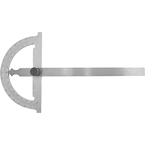 Yklhsocneg Präzisions-Winkelmesser aus Karbonstahl, verchromt, Universal-Winkelmesser mit Metallfeststellschraube, 0-180°, Gehäusemaße: 80 x 120 mm, 1 Stück von Yklhsocneg