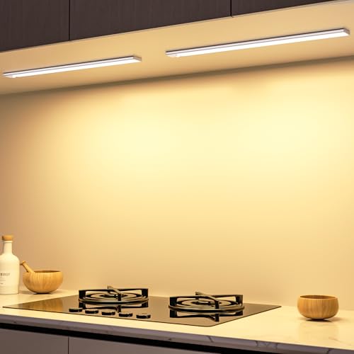 41CM Unterbauleuchte Küche LED, 2800mAh Schrankbeleuchtung mit Bewegungsmelder Schrankleuchte Dimmbar Kabellos Nachtlicht Aufladbar Lichtleiste für Küche Schlafzimmer Badezimmer Kleiderschrank 2 Stück 41CM Unterbauleuchte Küche LED, 2800mAh Schrankbeleuchtung mit Bewegungsmelder Schrankleuchte Dimmbar Kabellos Nachtlicht Aufladbar Lichtleiste für Küche Schlafzimmer Badezimmer Kleiderschrank 2 Stück von Ylatoial