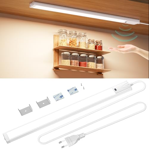 LED Schrankbeleuchtung Küche 41cm, 4000K Dimmbar Unterbauleuchte mit Berührungsloser Sensor, Unterbauleiste Ultradünnes für Küche, Schlafzimmer, Badezimmer, Flur, Treppe, Schreibtisch 1 Stück LED Schrankbeleuchtung Küche 41cm, 4000K Dimmbar Unterbauleuchte mit Berührungsloser Sensor, Unterbauleiste Ultradünnes für Küche, Schlafzimmer, Badezimmer, Flur, Treppe, Schreibtisch 1 Stück von Ylatoial