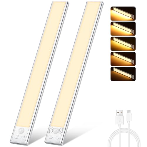 Unterbauleuchte Küche LED 31CM, USB C Schrankbeleuchtung mit Bewegungsmelder 1800mAh Dimmbar wiederaufladbar LED Schrankleuchte Warmweiß kabellos Nachtlicht für Küche Schrank Kleiderschrank 2 Stück Unterbauleuchte Küche LED 31CM, USB C Schrankbeleuchtung mit Bewegungsmelder 1800mAh Dimmbar wiederaufladbar LED Schrankleuchte Warmweiß kabellos Nachtlicht für Küche Schrank Kleiderschrank 2 Stück von Ylatoial