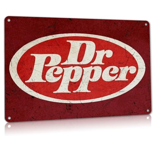 Ylens Dr Soda Pop Store Werbe-Pfeffer Vintage Look Retro Wanddekoration Bar Metall Blechschild 20,3 x 30,5 cm von Ylens