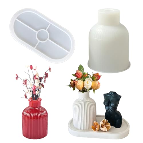 Ylinwtech Vase Silikon gießform,Epoxy Resin Moulds,Vases Resin Formen,Epoxidharz Formen für die Herstellung von Blumenvase und Heimdekoration,Stifthaltern, Vasen, Kristallflaschen von Ylinwtech