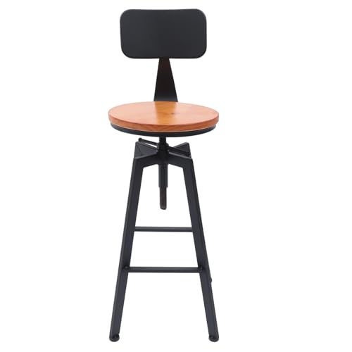 2er Set Barhocker Freistehend Barstuhl holz metall Tresenhocker Sitzhocker, 36,22-44,09 Zoll verstellbare Höhe,Mutter mit Stab,für Geschäfte, Restaurants, Küchen, Kücheninseln, Schalter, Home Bars von YlluySmn