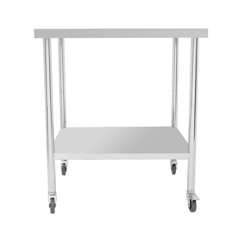 YlluySmn 201 Edelstahl Catering Arbeitstisch Kommerzielle Bar Lebensmittelzubereitung Tisch,300 kg / 661 Pfund,Vier Rollen,Zwei mit Bremsen,für Küchen, Hotels, Bäckereien, Wäschereie YlluySmn 201 Edelstahl Catering Arbeitstisch Kommerzielle Bar Lebensmittelzubereitung Tisch,300 kg / 661 Pfund,Vier Rollen,Zwei mit Bremsen,für Küchen, Hotels, Bäckereien, Wäschereie von YlluySmn
