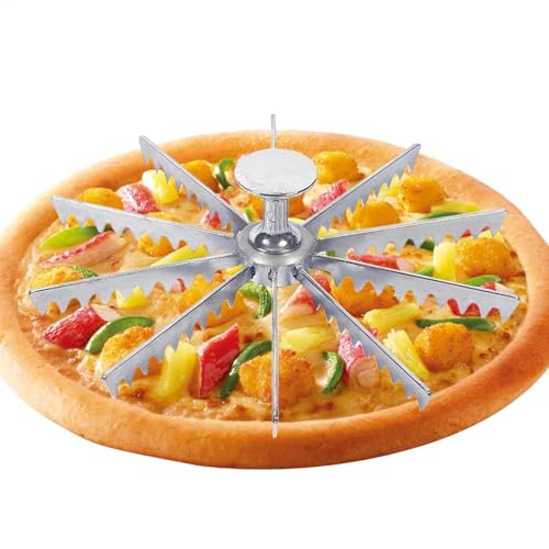 Torten- Und Kuchenmarker - Tortenschneider-Marker | 6~10 Portionen Kuchenausstecher | Kuchenkrustenschneider, Kochzubehör Aus Aluminiumlegierung Für Käsekuchen | Schnelles Schneiden Für Runde Pizza von Ylnailky