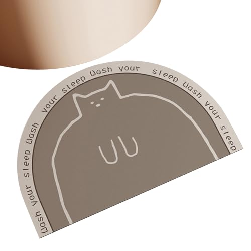 Ylnailky Badematte,Saugfähige Bodenmatte fürs Badezimmer - rutschfeste Saugfähige Badewannenmatte, Halbkreisförmige Fußmatte für Eingangsbereich Schlafzimmer Ylnailky Badematte,Saugfähige Bodenmatte fürs Badezimmer - rutschfeste Saugfähige Badewannenmatte, Halbkreisförmige Fußmatte für Eingangsbereich Schlafzimmer von Ylnailky