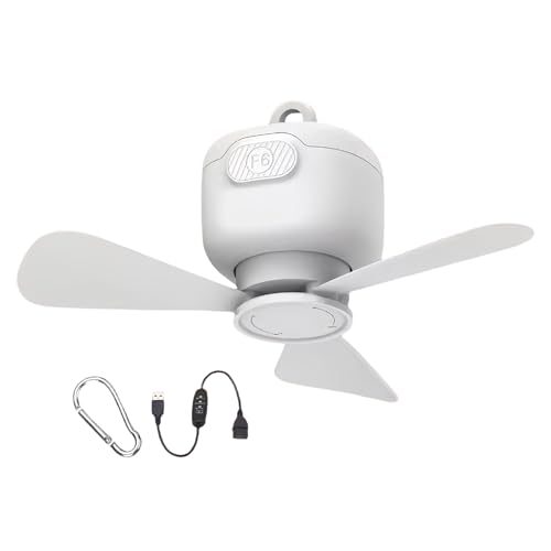 Ylnailky Batteriebetriebener Deckenventilator | Kabellose Fernbedienung Outdoor Ventilator - Luftgebläse Mit Aufhängehaken Für Luftzirkulation In Camping Werkstatt Schlafzimmer Garage Terrasse von Ylnailky