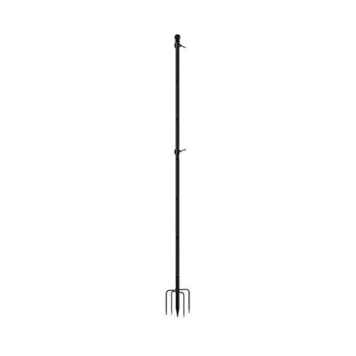 Ylnailky Boden Fahnenmast Für Haus Außenbereich,Kommerzielle Fahnenstange - Robuster Mast Für Firmengelände Garten Terrasse Hof Tor Rasen von Ylnailky