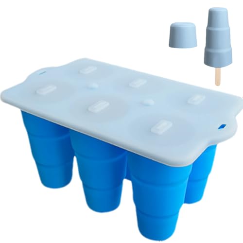 Ylnailky Eisformen aus Silikon, 6 Mulden, auslaufsichere Cake-Pop-Form, Spezialwerkzeug, Gadgets für Lebensmittel, Desserts, , Sahne, Kuchen, Sommer von Ylnailky