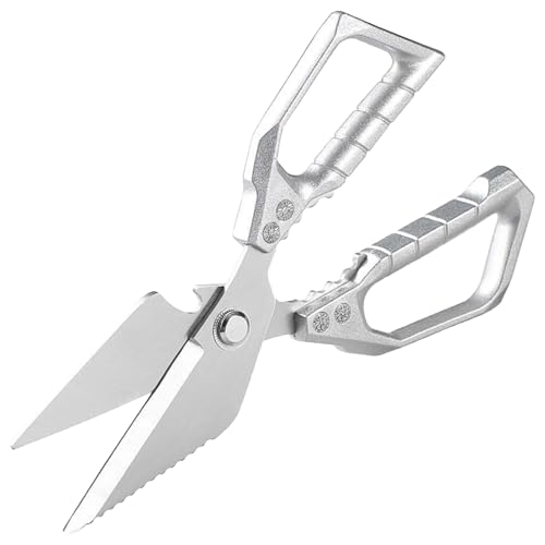 Ylnailky Fleischschere Heavy Duty | Multifunktionale Schere Für Fleisch Geflügel Und Lebensmittel | Küchenschere Zum Knochentrennen Meeresfrüchte Hühnchen Schuppenentfernen von Ylnailky