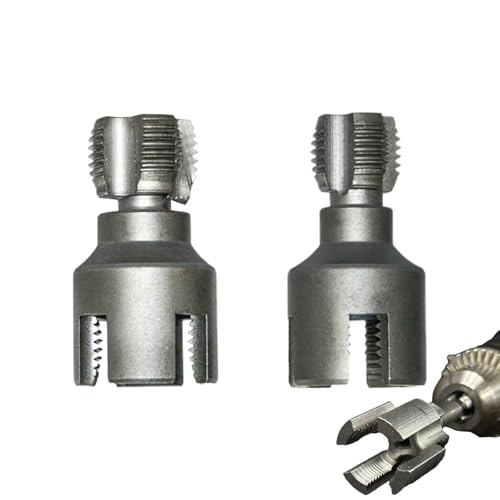 Ylnailky Gewindeschneider Werkzeug | 2-fach Integrierter Rohrgewindeschneider | Nachschneidwerkzeug mit Gewindeschneidefunktion für Reparaturen im Haushalt Automotive Industrie Sanitärinstallation von Ylnailky