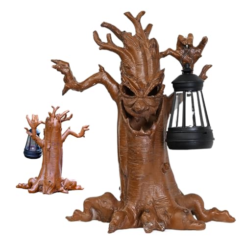 Ylnailky Halloween Baum Outdoor Statuen, Gruselige Baum Skulptur Mit Solarlicht Laterne, Gruselige Dekoration Für Innen Und Außenbereich Garten Terrasse Rasen Geisterhaus Und Halloween Party Ylnailky Halloween Baum Outdoor Statuen, Gruselige Baum Skulptur Mit Solarlicht Laterne, Gruselige Dekoration Für Innen Und Außenbereich Garten Terrasse Rasen Geisterhaus Und Halloween Party von Ylnailky