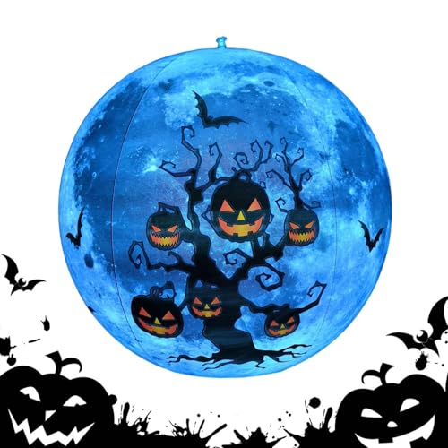 Ylnailky Halloween Luftballon Kürbis | Fledermaus Deko Aufblasbare Halloween Dekoration - Saisonale Deko Für Haus Hof Garten Party Büro Herbst Terrassen Außenbereich von Ylnailky