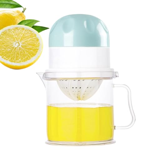Ylnailky Hand Juicer,450ml Manuelle Zitruspresse Für Orangen Zitronen,Press Entsafter Küchenhelfer - Für Haushalt Studentenwohnung Camping Restaurant Frühstück Fitness Picknick Reisen von Ylnailky