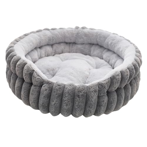 Ylnailky Katzenbett | Waschbares Beruhigendes Haustierbett - Kuscheliger Donut Rundform Bett Waschmaschinenfest Für Kätzchen Beruhigend Outdoor Wintereinsatz Schlafplatz Tier Reisen von Ylnailky