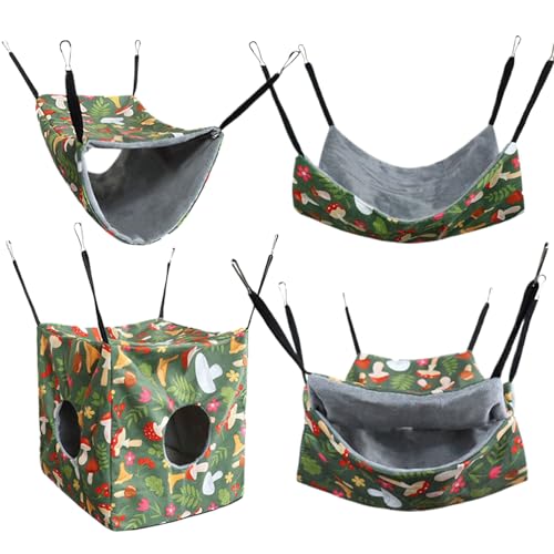 Ylnailky Kleintier Hängematte Bett | Atmungsaktives Frettchen Häuschen - Käfigzubehör Rutschfester Schlafplatz Für Hamster Eichhörnchen Und Chinchillas von Ylnailky