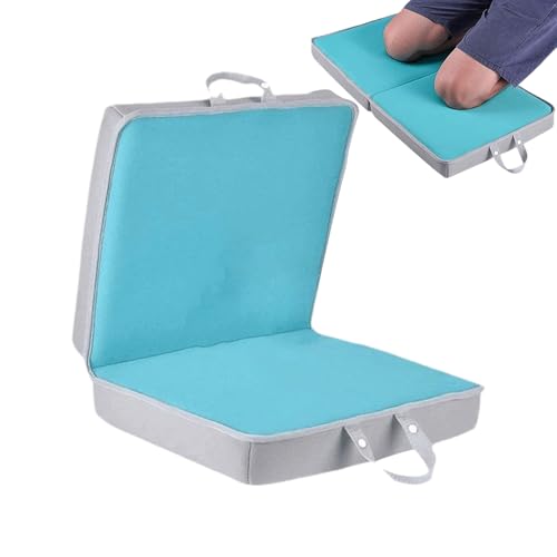 Ylnailky Knieschoner Für Gartenarbeit | Kniekissen Mit Griffen | Faltbare Dicke rutschfeste Matte 60x34x5.5 cm für Reinigen Yoga Garten Bad von Ylnailky