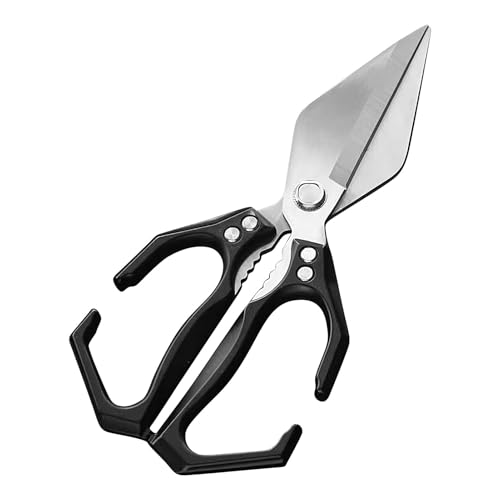 Ylnailky Küchenschere | Multifunktion Küchen-Schere Geflügelknochen Schneider - Rutschfeste Küchenhelfer Zum Kochen Backen Camping Angeln Picknick von Ylnailky