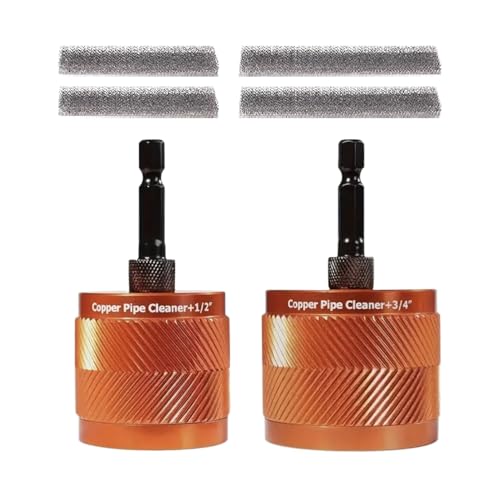 Ylnailky Kupferrohr Reiniger Für Bohrmaschine,Für Sanitärinstallationen | Werkzeug Mit Bürsten Polierset Für Rohrleitung Gewinde PVC Metall von Ylnailky