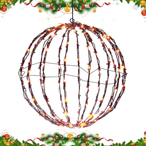 Ylnailky Outdoor Kugellichter - Faltbare Weihnachtskugel Lichterkugel - Deko Kugeln Für Terrasse Garten Baum Nacht Festliche Innenbeleuchtung Ylnailky Outdoor Kugellichter - Faltbare Weihnachtskugel Lichterkugel - Deko Kugeln Für Terrasse Garten Baum Nacht Festliche Innenbeleuchtung von Ylnailky