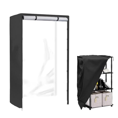Ylnailky Staubschutz für Regale, Staubschutz, Drahtregal, -Abdeckung, wasserdicht, Front-Reißverschluss, Haushaltsdisplay-Schutz für Garage, Lager von Ylnailky