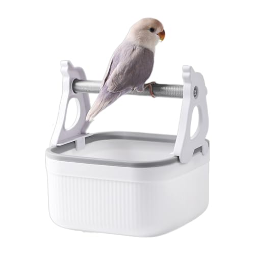 Ylnailky Vogelsitzstange Für Schreibtisch | Kompakte Trainingssitzstange Mit Kotbehälter Für Papageien - Bissfeste Vogel Krallen Schleif Sitzstange für Wellensittiche Conures Sittiche Spatzen und Ylnailky Vogelsitzstange Für Schreibtisch | Kompakte Trainingssitzstange Mit Kotbehälter Für Papageien - Bissfeste Vogel Krallen Schleif Sitzstange für Wellensittiche Conures Sittiche Spatzen und von Ylnailky