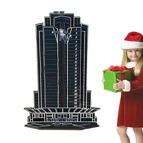 Ylnailky Weihnachtsfilm Charaktere Adventskalender, 24-Tägiger Kinder-Adventskalender für Weihnachten, Dekoartikel Für Festtage Geburtstag Raum Schreibtisch Büro Wohnung von Ylnailky