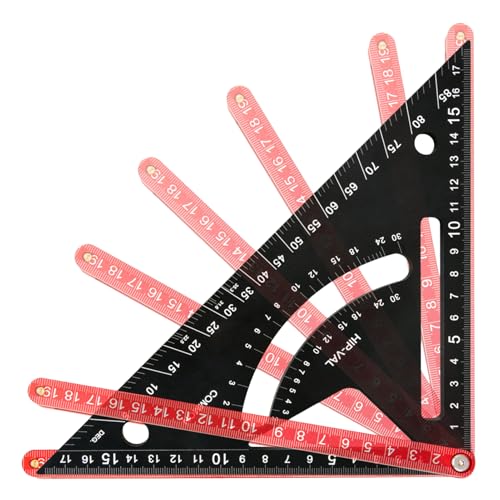 Ylnailky Winkelmesser Für Zimmerei - Werkzeug Für Holzarbeiten,Mit Doppelskala Für Präzises Messen Bei Zuschnittarbeiten von Ylnailky