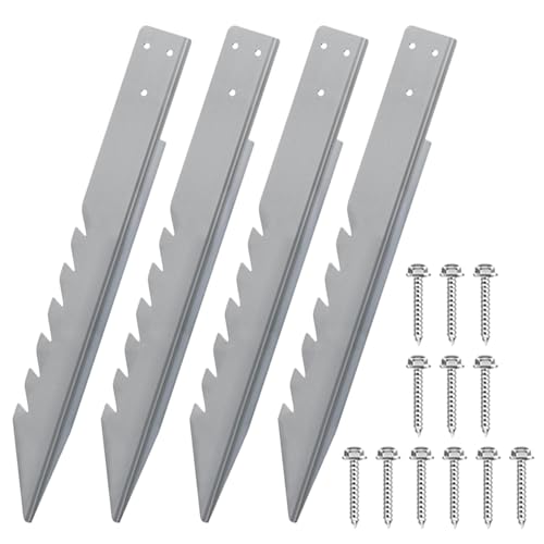 Ylnailky Zaunpfosten | 4 Pfosten Metall Reparaturset mit Schwenkeinsätzen - Rostfreie Zaunpfähle für Garten Pool Farm Terrasse Spielplatz Rankgitter Ylnailky Zaunpfosten | 4 Pfosten Metall Reparaturset mit Schwenkeinsätzen - Rostfreie Zaunpfähle für Garten Pool Farm Terrasse Spielplatz Rankgitter von Ylnailky