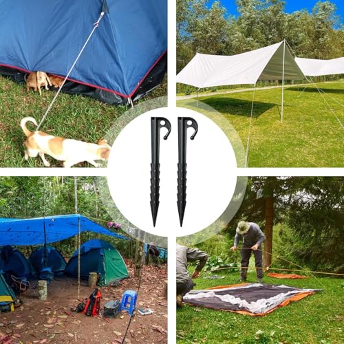 Ylnailky Zelte Heringe - 20 Stück Robuste Erdnägel,Camping Zubehör Spikes für Planen Sonnensegel Garten Gewächshaus Reise Picknick Anfänger von Ylnailky
