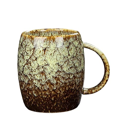 YlobdolY 500ml Großer Keramik-Kaffeebecher mit Henkel, Neuheit Vintage Tee Tasse Latte Tassen Tassen für Büro und Haus, einzigartiges Geschenk für Männer Frauen,gelb von YlobdolY