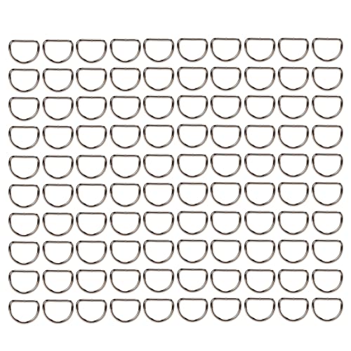 100 Stück Hochleistungsmetall -D -Ringe für Hundehalsbänder, Brustgurte und Haustiergepäck starkes und langlebiges Accessoire für Ihre geliebten Haustiere (3.8x25x20mm) von Ylwxzenith