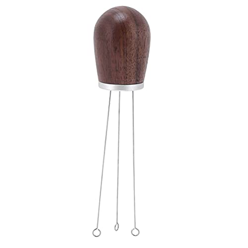 Coffee Pin Head with Wooden Handle Sturdy 304 Stainless Steel Coffee Distributor Tool for Powder Caking at Home or Restaurant (Walnut) von Ylwxzenith