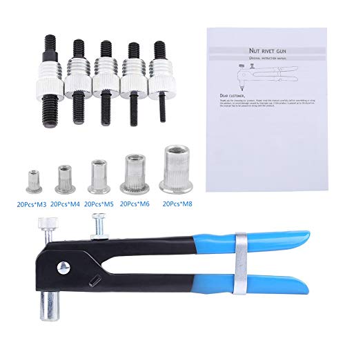 M3 M8 Rivet Nuts Kit with Threaded Insert and Rivet Tool, Complete Riveting Set for Professional Fastening M3 M8 Rivet Nuts Kit with Threaded Insert and Rivet Tool, Complete Riveting Set for Professional Fastening von Ylwxzenith