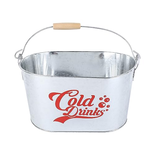 Proof Iron Beer Bucket with Side Handle, Large Capacity for Parties and Barbecues, Beautiful HD Printing Pattern, Keeps Beverages Cold (Cold Type) von Ylwxzenith