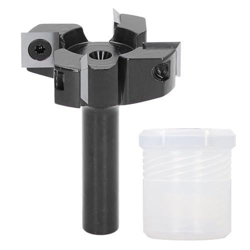 Spoilboard -Oberflächen -Router -Bit, 4 Flügel 2 -Zoll -Einsatzplattenabflachungsbit, Kohlenstoff -Kohlenstoff -Vergasermaterial für Benchtop -Handheld -CNC -Maschinen mit 12 -mm von Ylwxzenith
